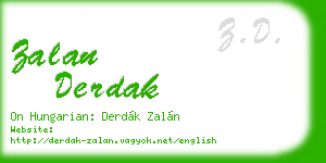 zalan derdak business card