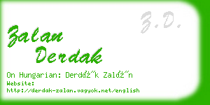 zalan derdak business card